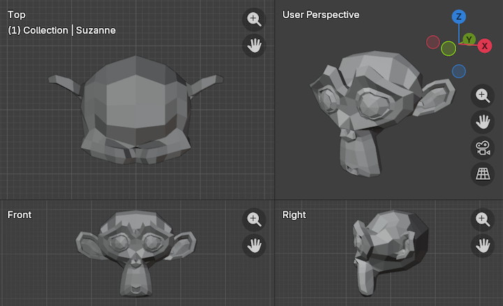 Quad View（四分割ビュー）