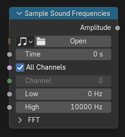Sample Sound Frequencies(音声周波数サンプル)ノード Sample Sound Frequencies(音声周波数サンプル)ノード